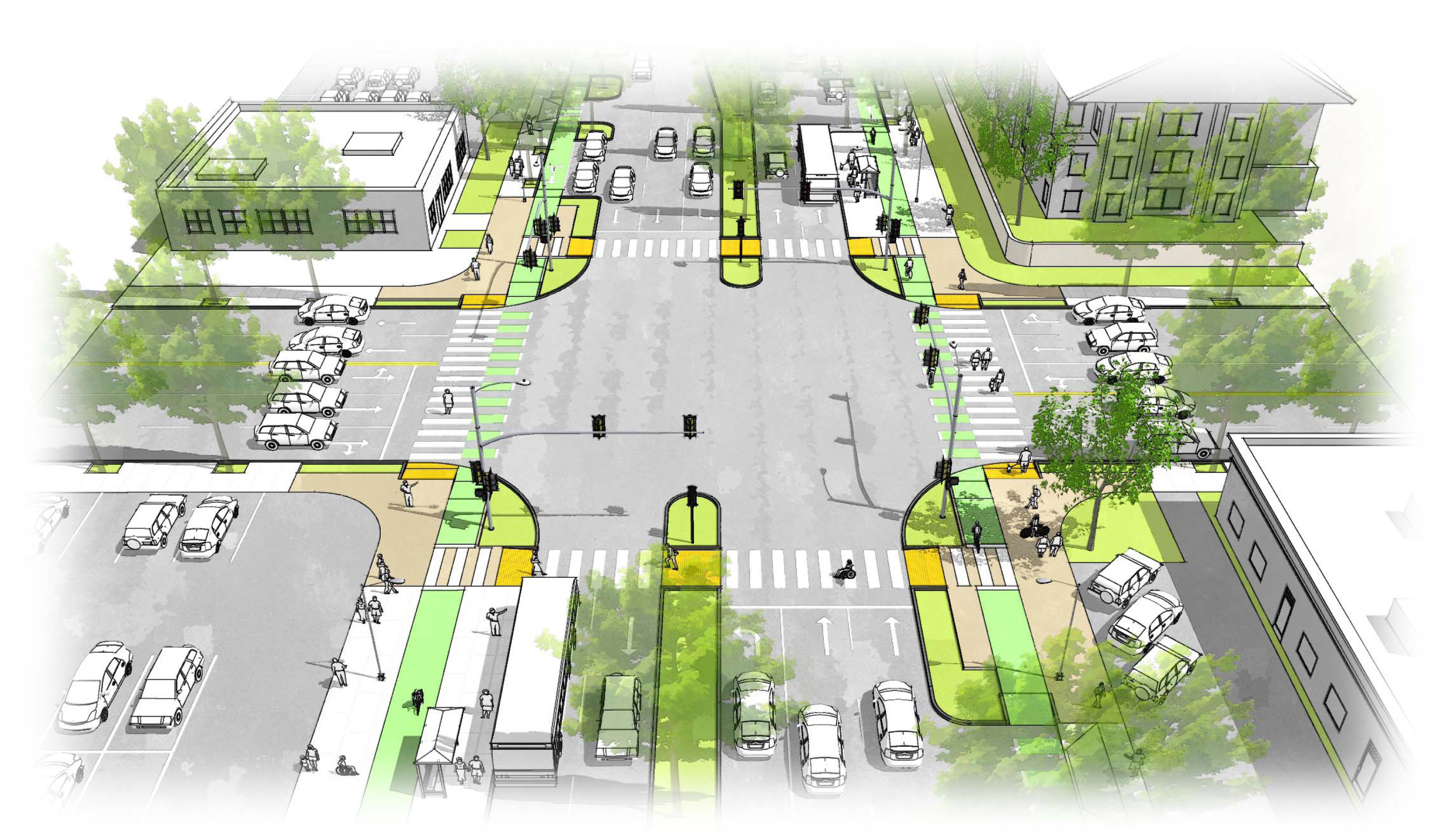 Bascom Avenue improvement rending. Bascom Avenue improvement rending.